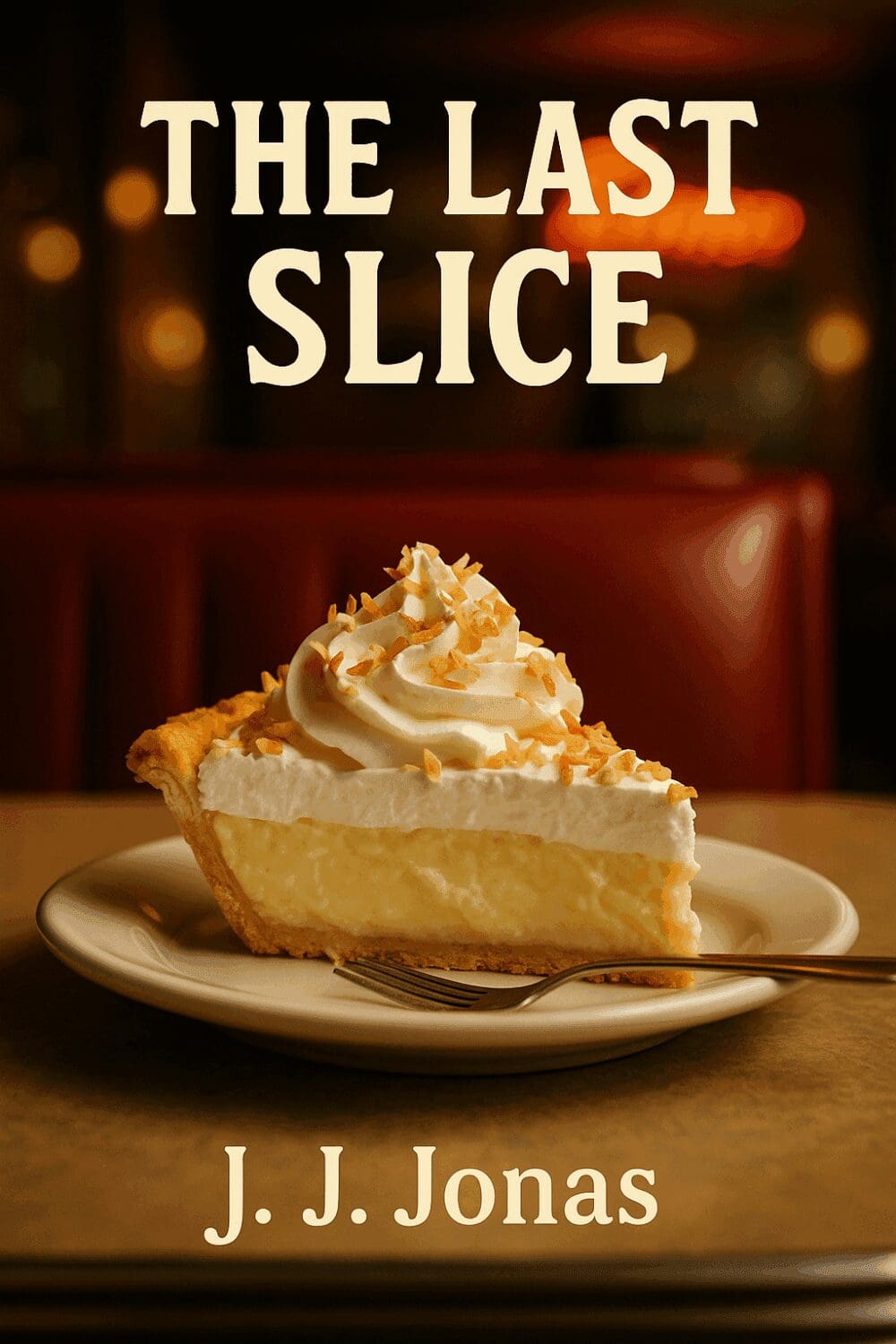 Pie slice with book title and author.
