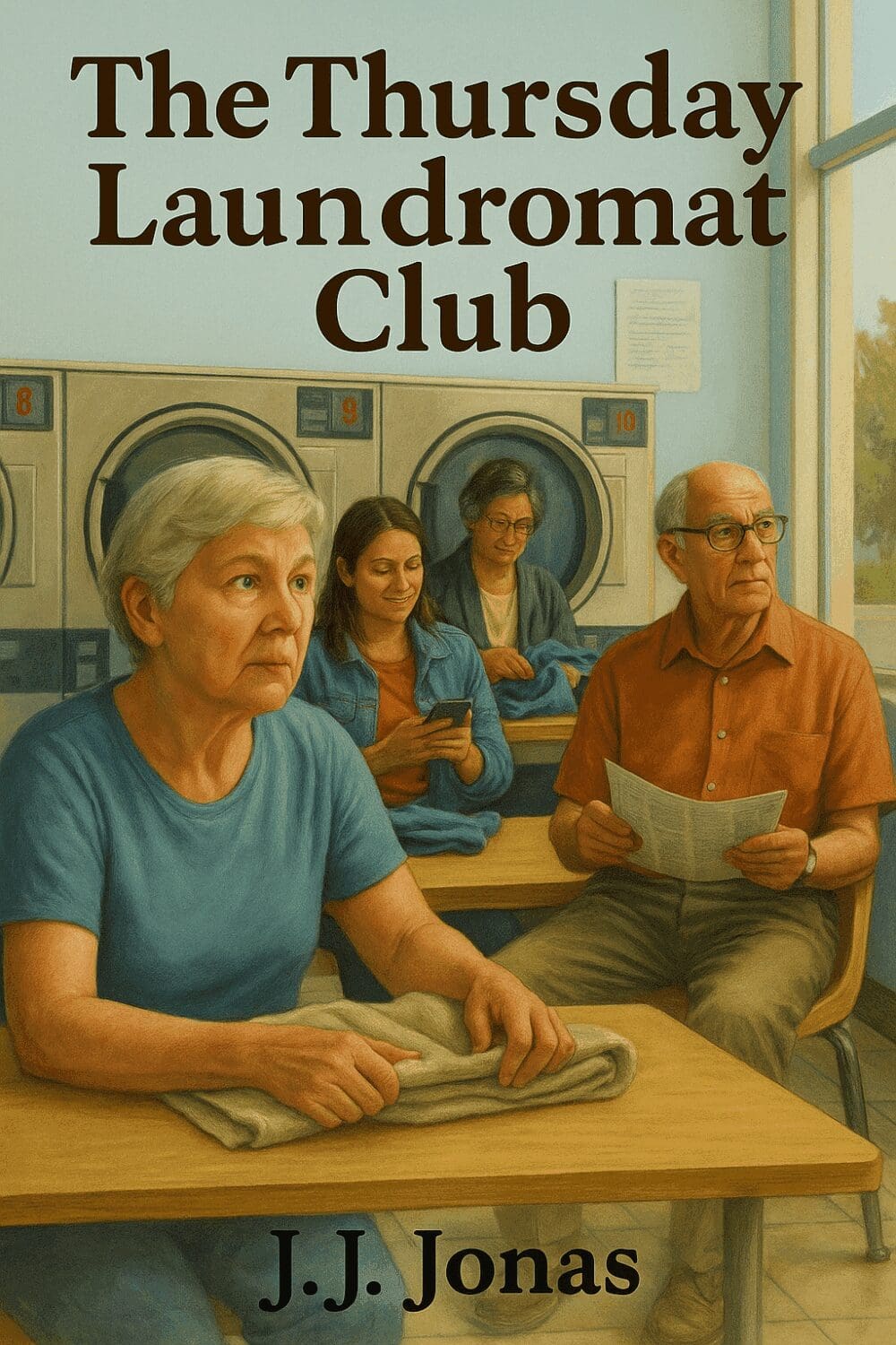 The Thursday Laundromat Club" book cover illustration.